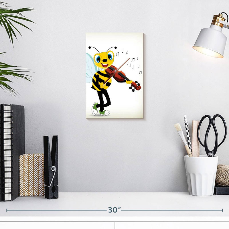 Ashelle Bee Playing Violin, 12" H x 8" W