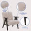 Chaise d'appoint moderne en sherpa avec structure en bois espresso-570399049
