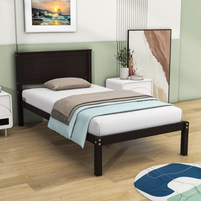 Claythorne Wood Platform Bed Frame With Headboard