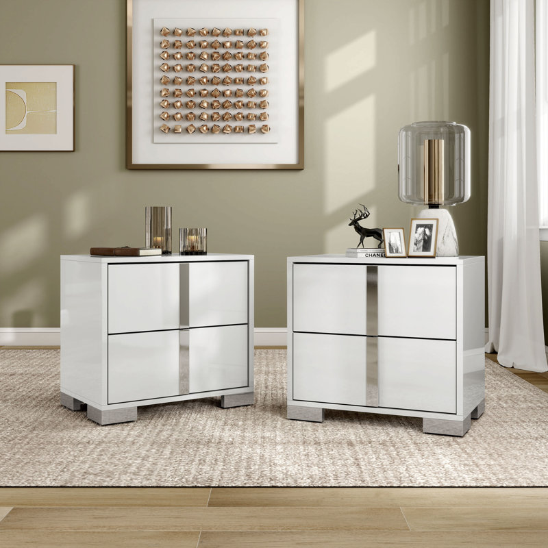 Duckworth 2-Piece Nightstands Set, White