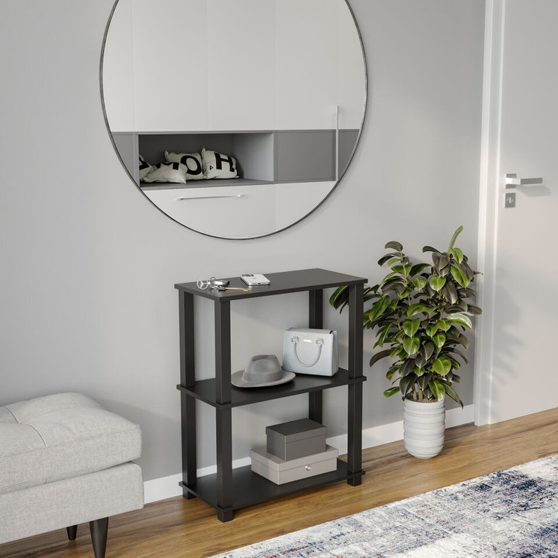 Shavan Solid Wood End Table, Black