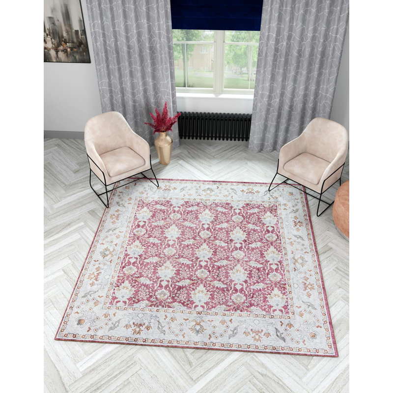Bungalow Rose Dinah Timeless Rug, Carré 7 pi 10 po x 7 pi 10 po