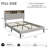 Bed Frame With 2-Tier Storage Adjustable Headboard & Charging Station, Solid And Stable, No Box Spring Needed, Noise Free, Easy To Assemble-1922156658