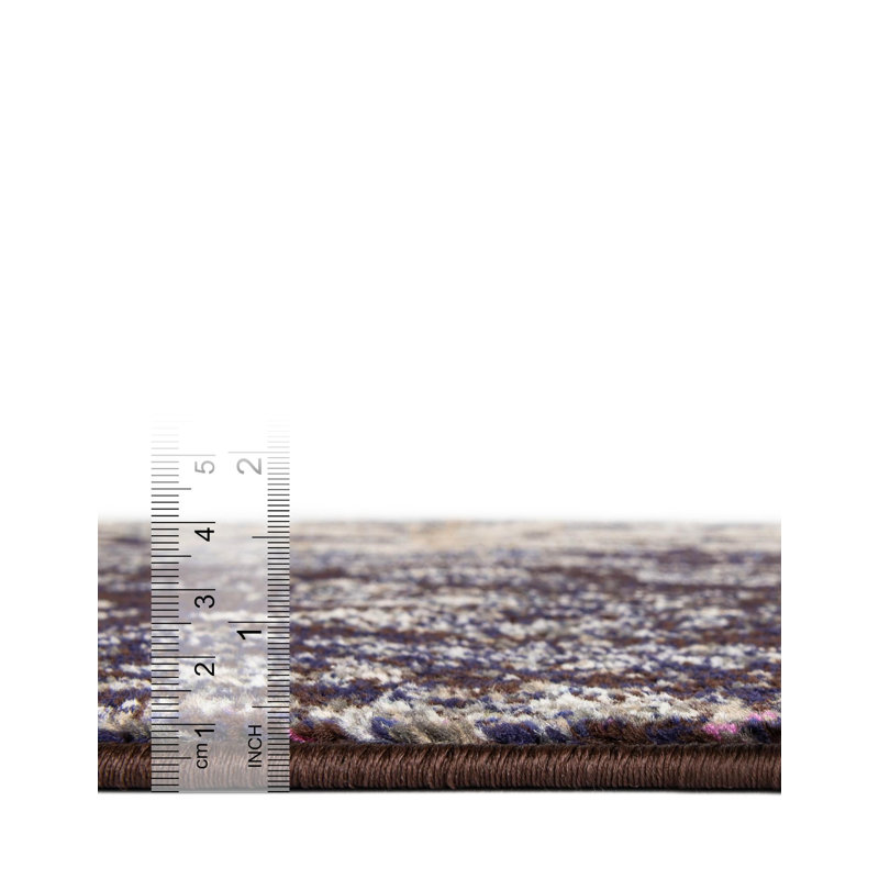 Dimonetta Washable Abstract Indoor Rug, Square 8'
