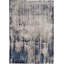 Tapis abstrait en polyester tissé à la machine en brun clair / bleu / ivoire-1592479779