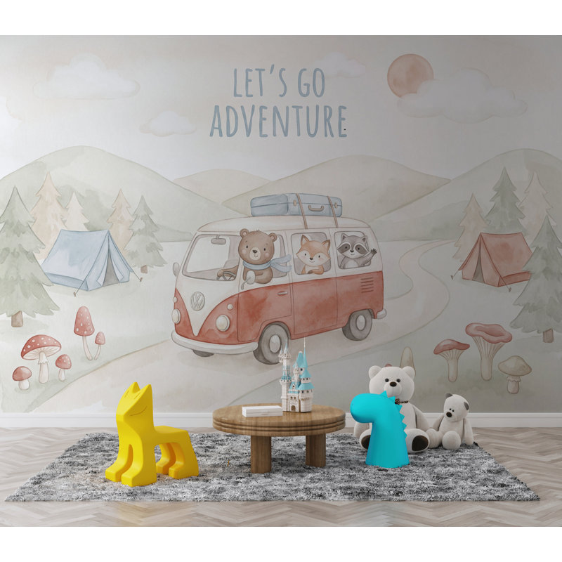 Décoration murale aventure Adventure, 160 po x 108 po, Peler et coller