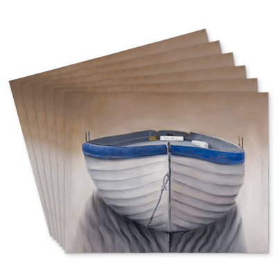 Canoe Boat Polyester Placemats, Set of 6 | Home Decor
