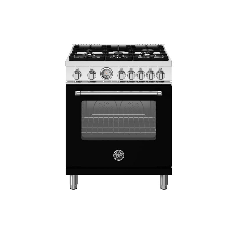Master Series All-Gas Range 30" - 5 Burners - Gas Oven, Black Matte