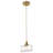 1-Square transparent textured glass dimmable pendant light