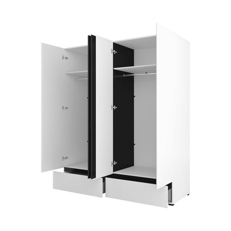 Kross 2 Door Manufactured Wood Wardrobe, White