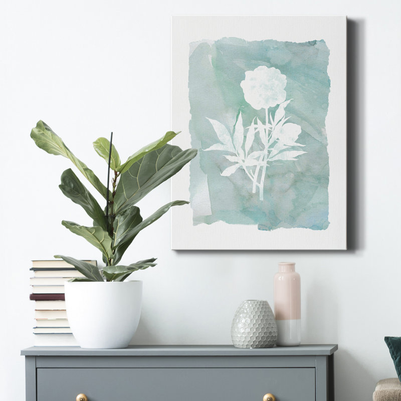 «Silhouette Botanical I» par Carol Robinson, reproduction d'art sur toile tendue, H 40 po x l 30 po x P 1 po