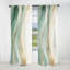 Or et vert Soft Wave Fusion I - rideau obscurcissant abstrait à formes abstraites - 1 panneau-107826295