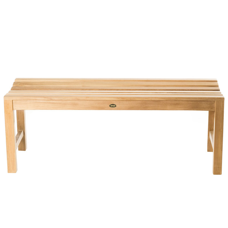 Teak Shower Bench, 17.75" H x 47.25" W x 15.75" D