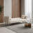 71" Velvet Convertible Futon Sofa Bed with 3-Position Backrest, Modern 2-Seater Loveseat for Apartment, Cream-1266217490