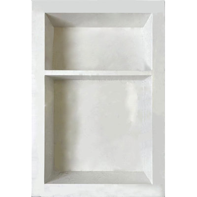 Niche de douche en marbre gris pur double tablettes 16 x 24 (1 pièce par boîte)