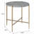 Grey And Champagne Round End Table