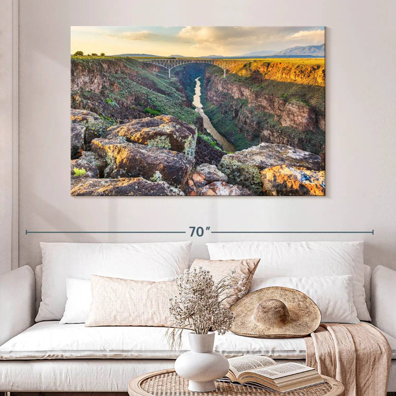 Pont Alvord Rio Grande Gorge, H 34 po x l 51 po