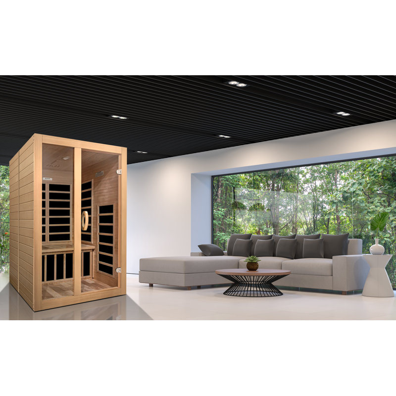 Dynamic Saunas Santiago 2 - Person FAR Infrared Sauna in Hemlock