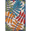 Tapis or, vert et bleu à motif floral pour l'intérieur et l'extérieur Eaglin-208556584