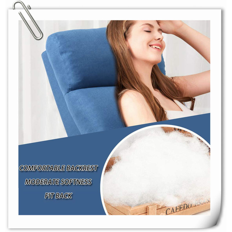 Faux Leather Massage Chair, Blue Faux Leather