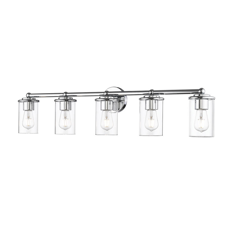 Éclairage pour meuble-lavabo à 5 lumières Cheetham, Chrome
