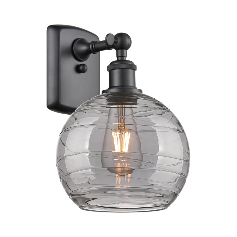 Luminaire suspendu sphère simple 1 lumière Metter 8SM, Noir mat