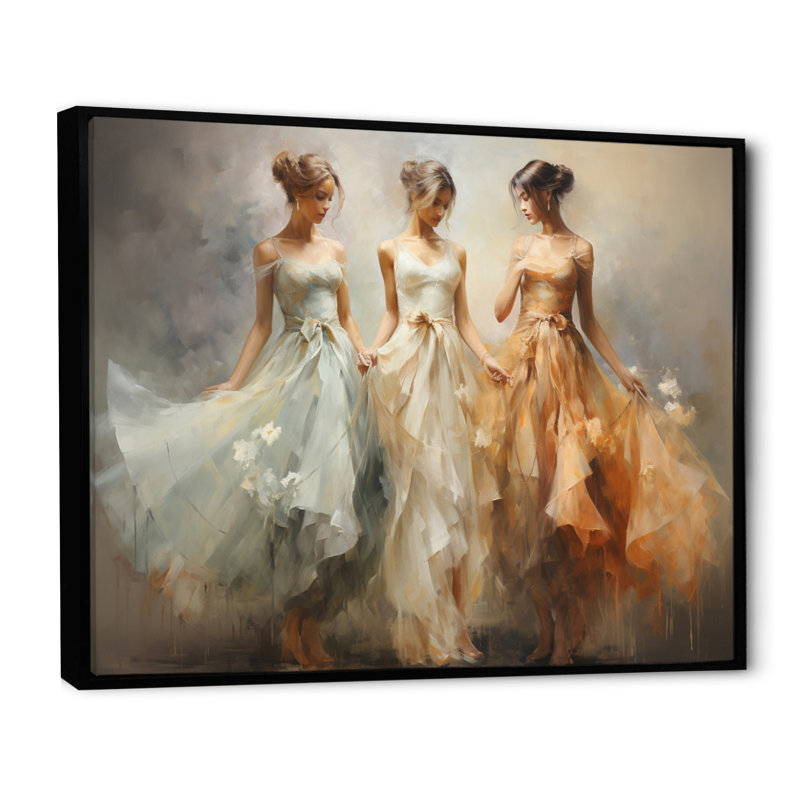 «Dance Ethereal Grace II - Dance», art mural, Cadre flottant noir, H 12 po x l 20 po x P 1 po