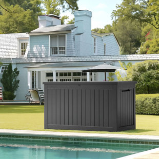 Vbal 230 Gallons Water Resistant Resin Lockable Deck Box