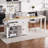 Extendable Kitchen Island with Dining Table, Rolling Storage Cart on Wheels, Spice Rack, and 2 Drawers, Ideal for Kitchen and Dining Room-603247845