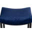 Tabouret de bar Portales, pieds noirs brossés et tissu bleu marine