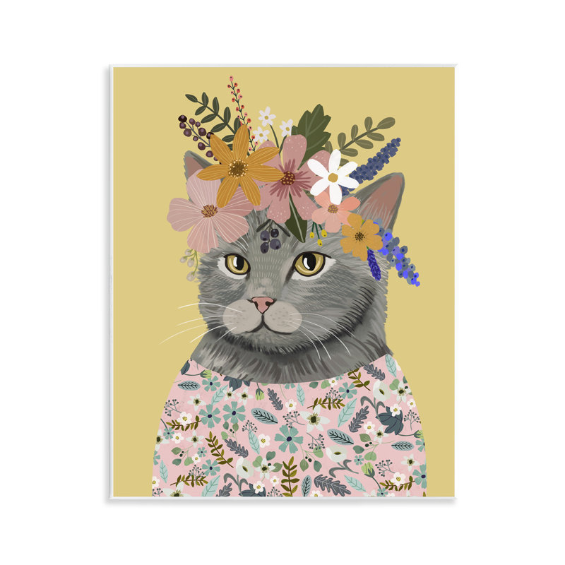 Plaque murale, "Spring Cat", par Mia Charro
