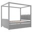 Lit plateforme avec tête de lit tapissier, lit gigogne et 3 tiroirs, cadre de lit à baldaquin princesse pour enfants, rangement et assemblage facile.-540957837