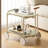 Moon Storage Cart For Living Room And Kitchen, Nordic Mobile Trolley With Double - Layer Shelf, T Shaped Structure, 0 Odor, Small Island Width, Rectangular Shape Kitchen Cart, Style Shelf Space,
