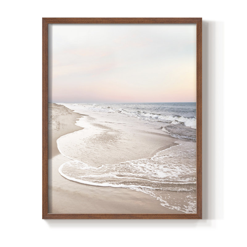 Corolla Soft Sunset, reproduction encadrée - bois massif, H 11 po x l 9 po, Noyer