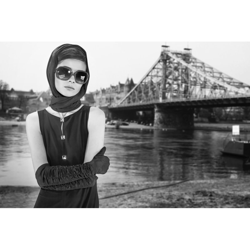 Beautiful Young Woman - Wrapped Canvas Print, 51cm H x 76cm W