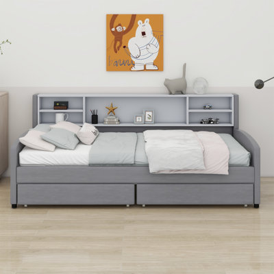 Upholstered Platform Bed With Storage And Drawers by Lark Manor