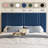 Modern Low-Profile Velvet Upholstered Platform Bed Frame With Headboard-20606689-20606717
