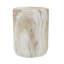 Table de bout cylindrique 18,5 pouces avec base cylindrique sculpturale