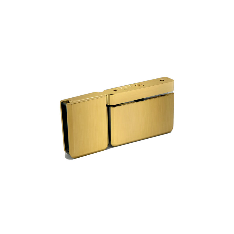 FHC Pat07SB Patriot à fixation supérieure / inférieure avec pince en U pour verre 3/8 po - laiton satiné, Laiton satiné