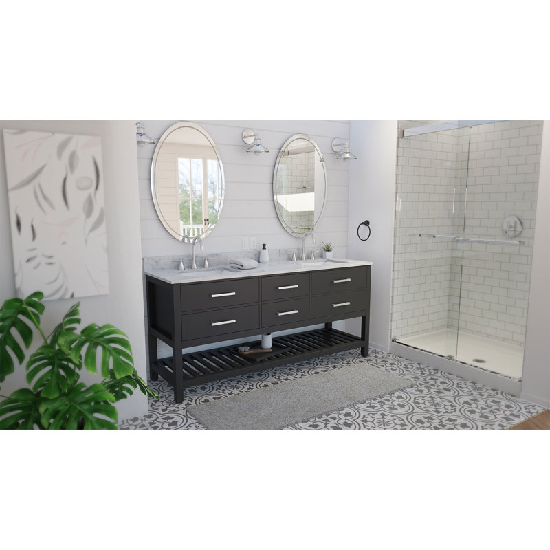 Ensemble de meuble-lavabo double 72 "