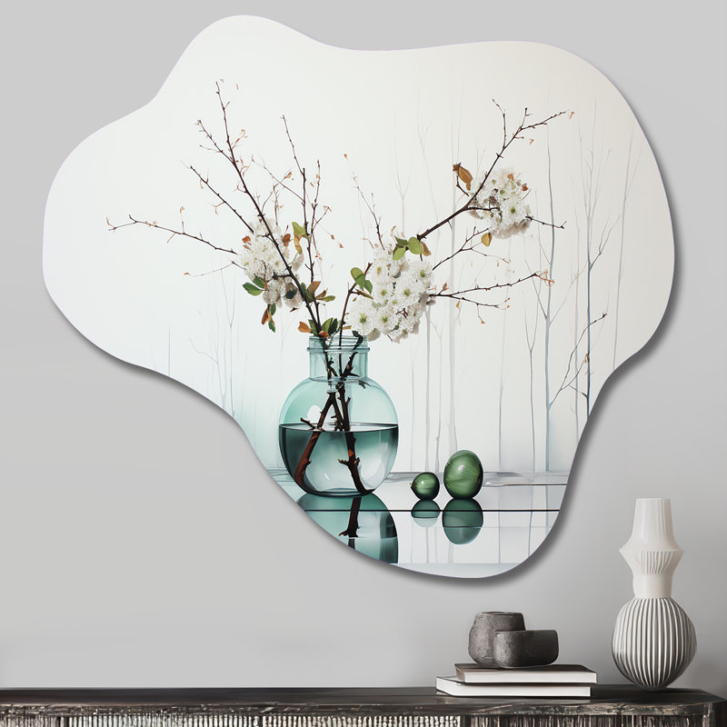 Reflections and Simplicity Vase II - Sculpture murale asymétrique abstraite en forme de nuage, H 22 po x l 30 po 