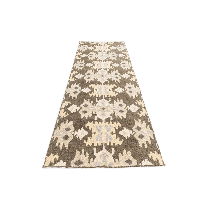 Tapis de couloir olive
