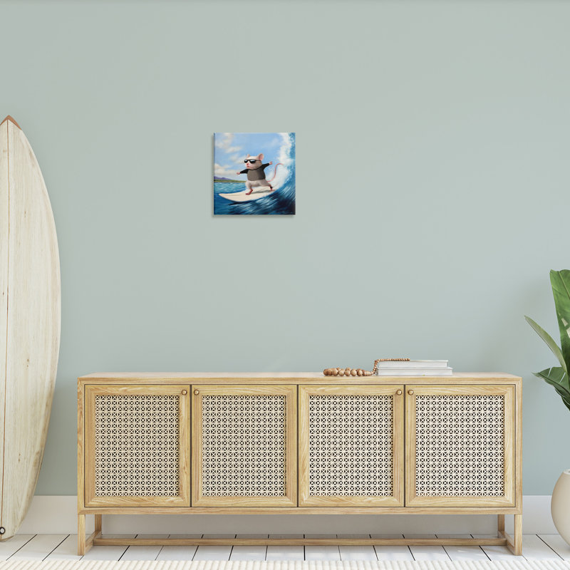 «Cool Surfer Mouse» par Lucia Heffernan, H 17 po x l 17 po