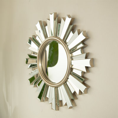 Pu Miroir mural en polyuréthane 26 po Sunburst