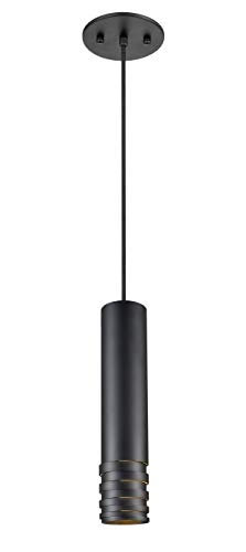 Luminaire suspendu Luminus, Noir, H 11 po x l 2 po x P 2 po