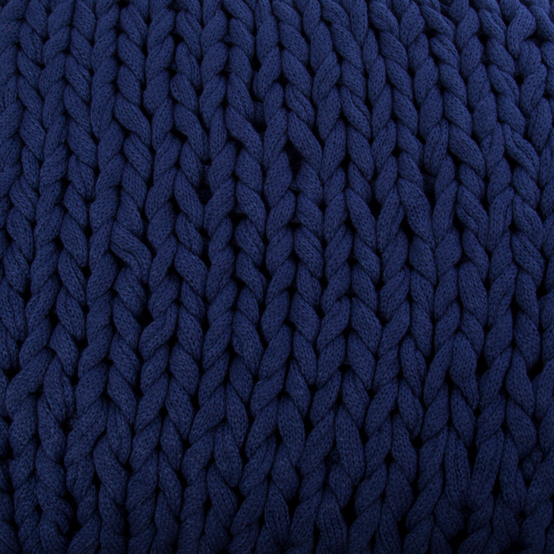 Couverture tressée douce et confortable , Bleu marine