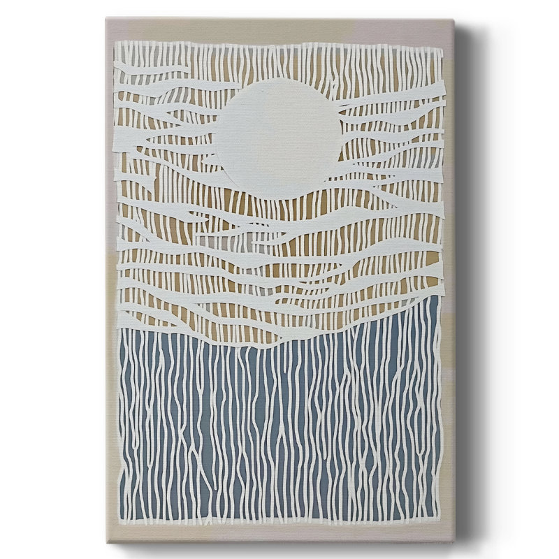 Toile tendue avec châssis abstrait CDXCII, H 18 po x l 12 po