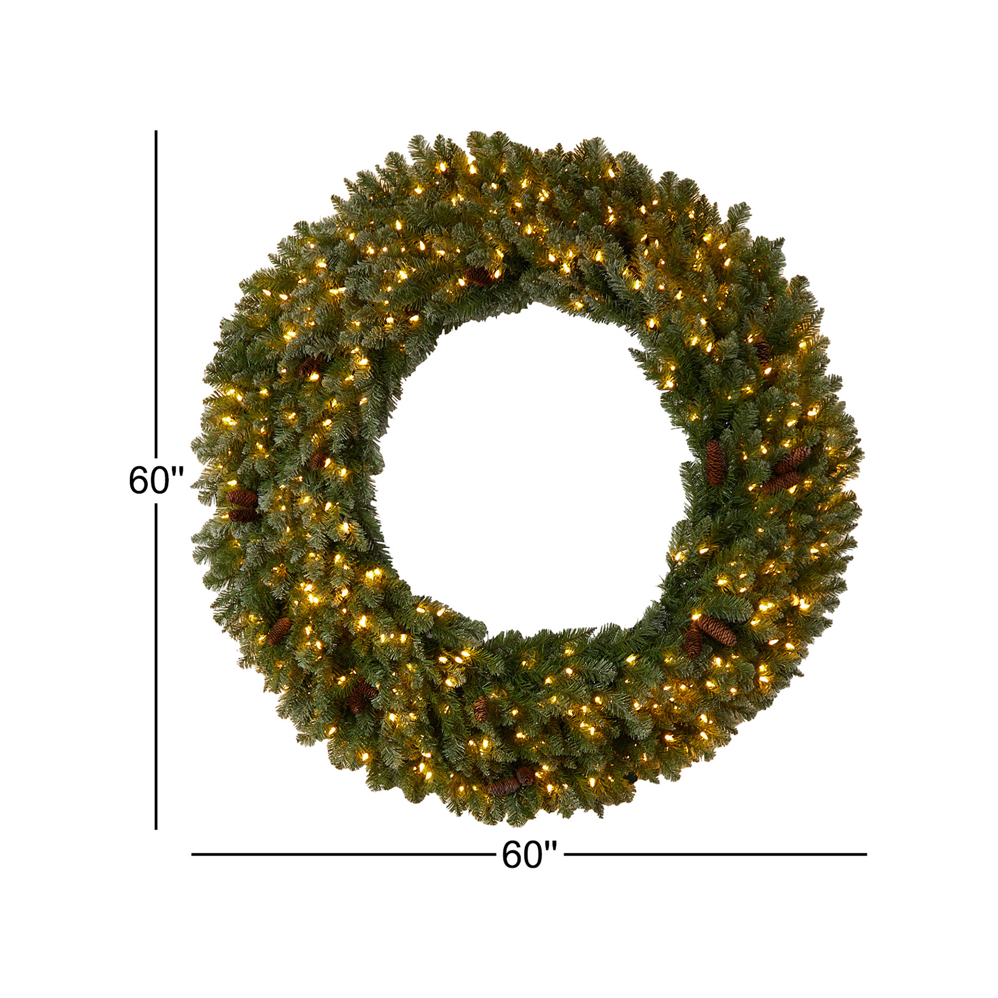 60'' Lighted Wreath