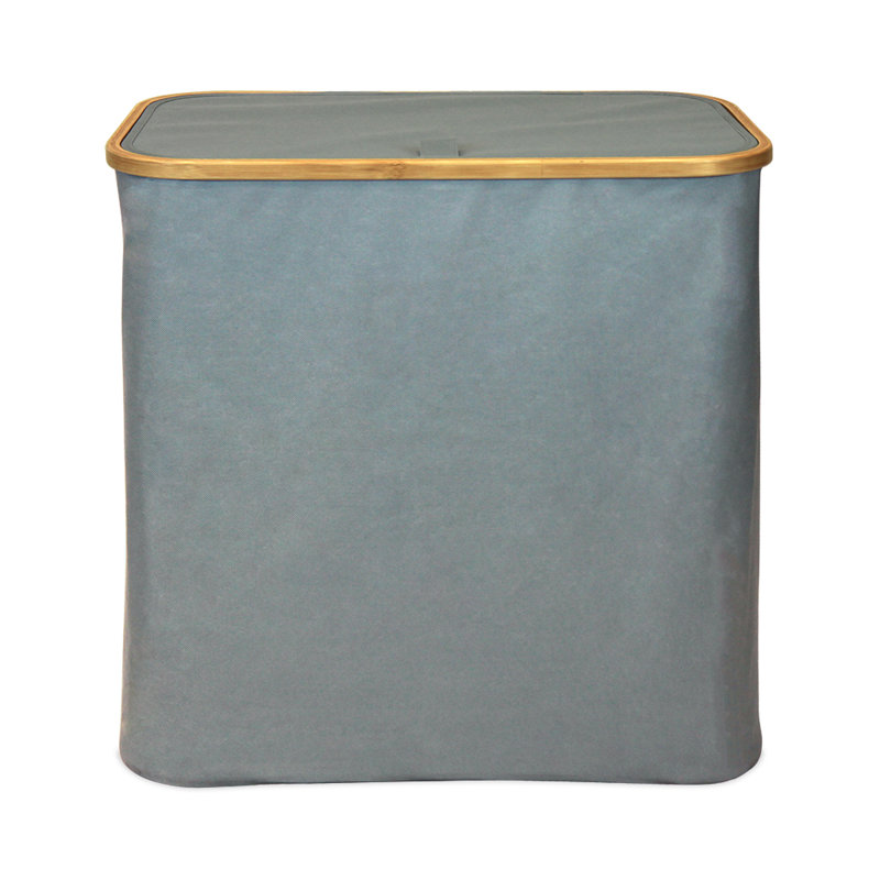 Fabric and Bamboo Laundry Hamper