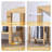 66in Tall Bookshelf 6-Tier Small Narrow Bookcase, Skinny Book Shelf for Small Space, Farmhouse Slim Shelf with Storage, Wood Freestanding Display Thin Bookshelves for Living Room (Natural)-1956160871-1956160872